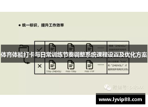 体育体能打卡与日常训练节奏调整系统课程设置及优化方案